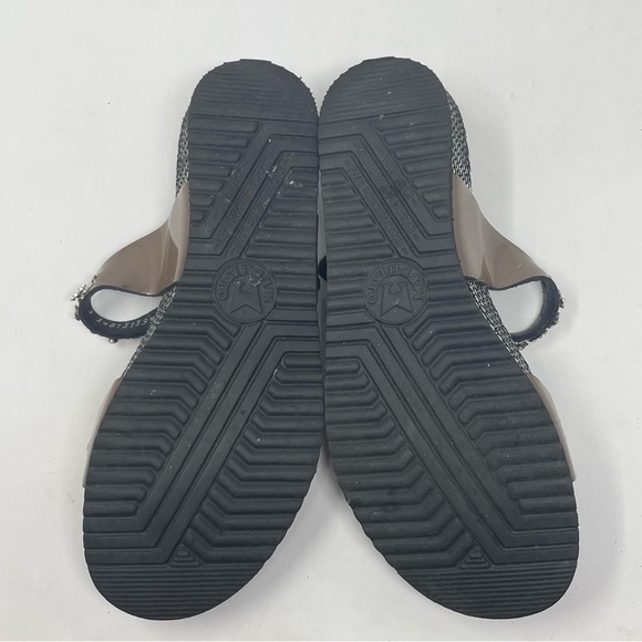 Mephisto "Ivana" Leather Rhinestone Wedge Sandals | Size 38 | Brown & Silver - Picture 12 of 12